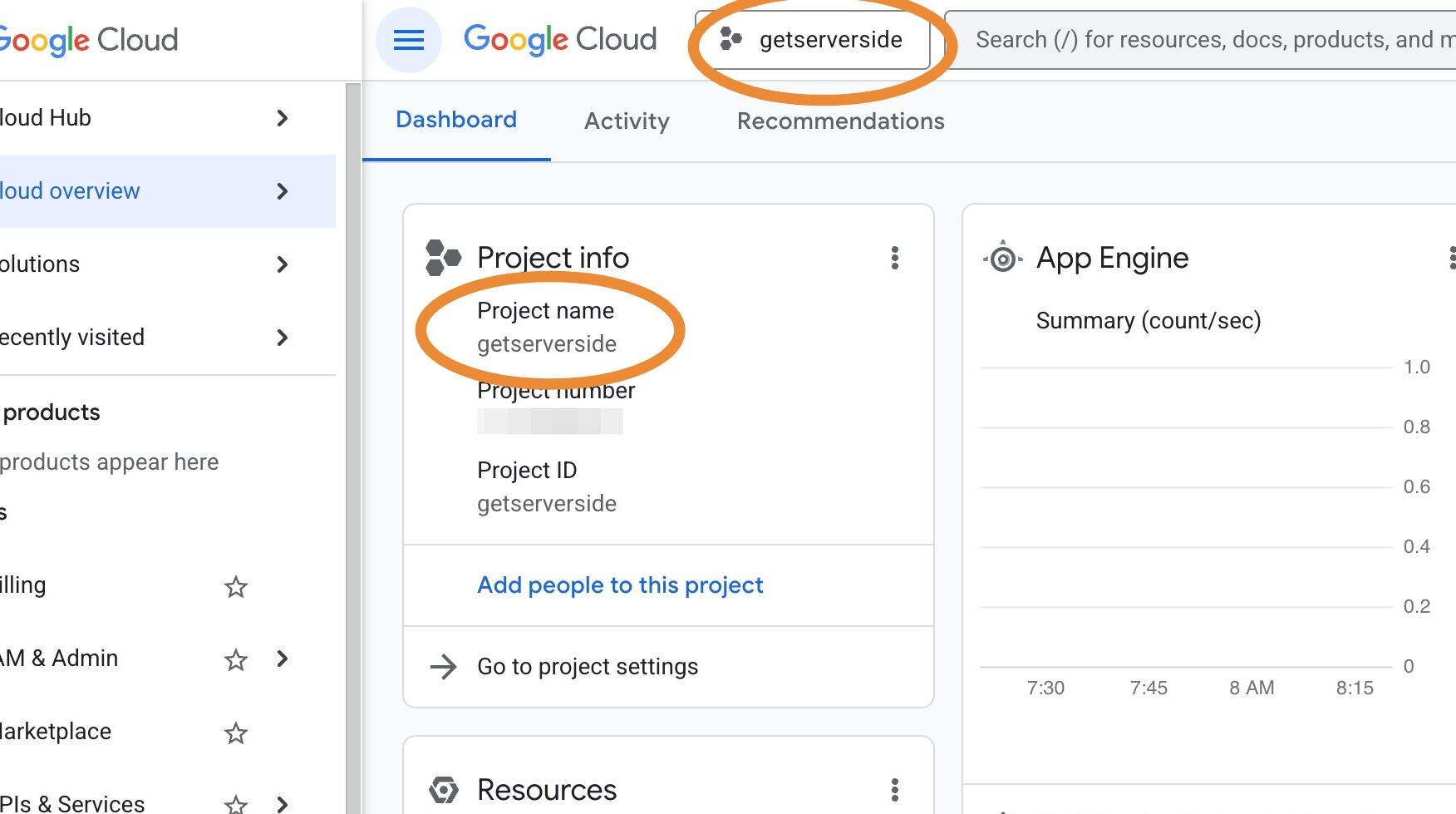Open the GCP Console